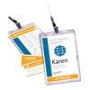 Avery Lanyard Badge Holder w/Laser/Inkjet Inserts, Top Load, 4.25x6, WE, PK25 08520